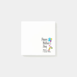 Post-it® Bonne fête des mères. Maman, je t'aime.