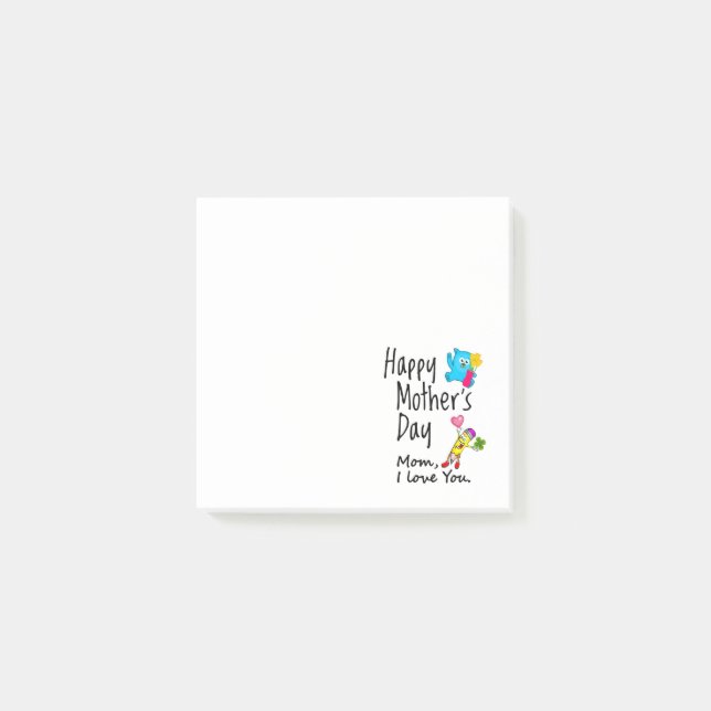 Post-it® Bonne fête des mères. Maman, je t'aime. (Devant)