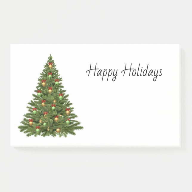 Post-it® Bonnes fêtes arbre de Noël de fête (Devant)