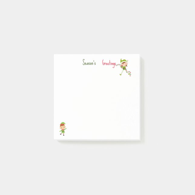 Post-it® Bonnes Fêtes elfes mignonnes (Devant)
