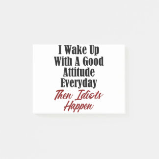 Post-it® Bonnes secousses d'idiots d'attitude de conception
