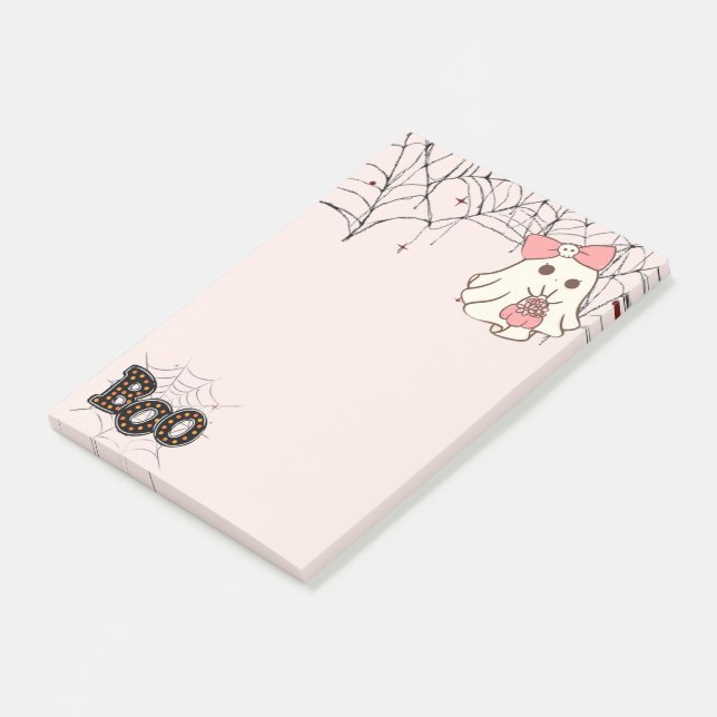 Post-it® Boo-tiful Notes — Sweet & Spooky Ghost Notepad (Incliné)