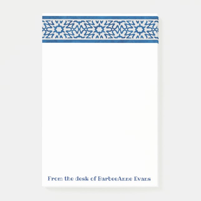 Post-it® Bordure bleue (Devant)