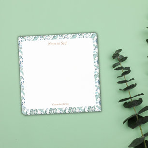 Post-it® Bordure botanique moderne bleu et vert