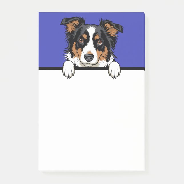 Post-it® Bordure Collie Cute Herding Chiot Amoureux des chi (Devant)