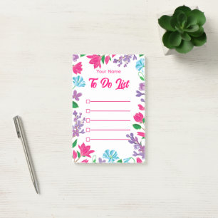 Post-it® Bordure de jardin fleuri coloré personnalisée