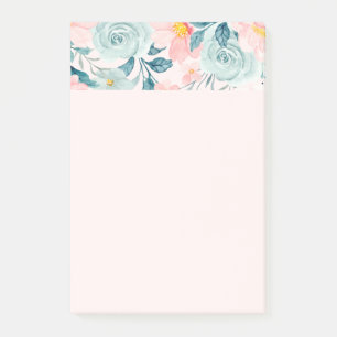 Post-it® Bordure florale rose et verte