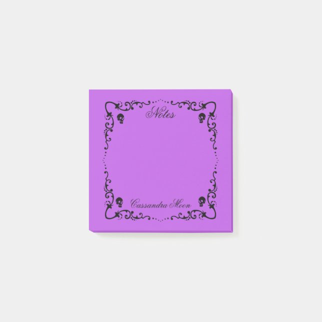 Post-it® Bordure magique violette et noire Halloween Person (Devant)