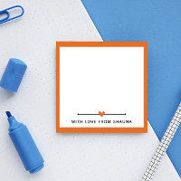 Bordure Orange & Coeur Avec Amour De
