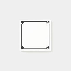 Post-it® Bordure Ornementale Clé Grecque Noire