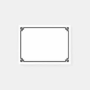 Post-it® Bordure Ornementale Clé Grecque Noire