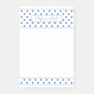 Post-it® Bordure personnalisée simple Polka Point clair bl