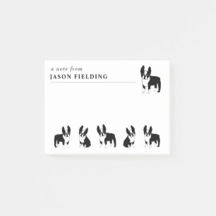 Post-it® Boston Terriers mignonne Chiens noirs et blancs