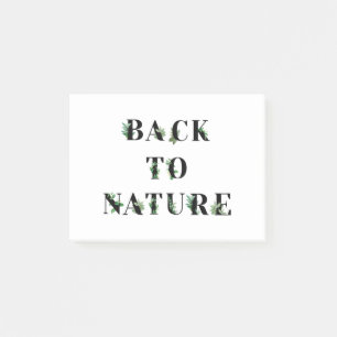 Post-it® Botanique RETOUR À LA NATURE phrase typographie