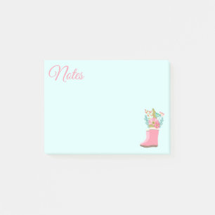 Post-it® Bottes de pluie et notes de fleurs