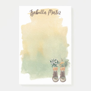 Post-it® Bottes de randonnée et fleurs sauvages