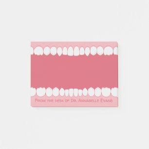 Post-it® Bouche rose avec dents personnalisez les notes pos