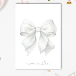 Post-it® Boue Blanche tendance personnalisée avec le nom Mo