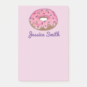 Post-it® Bouillie de noix de beigne rose personnalisée
