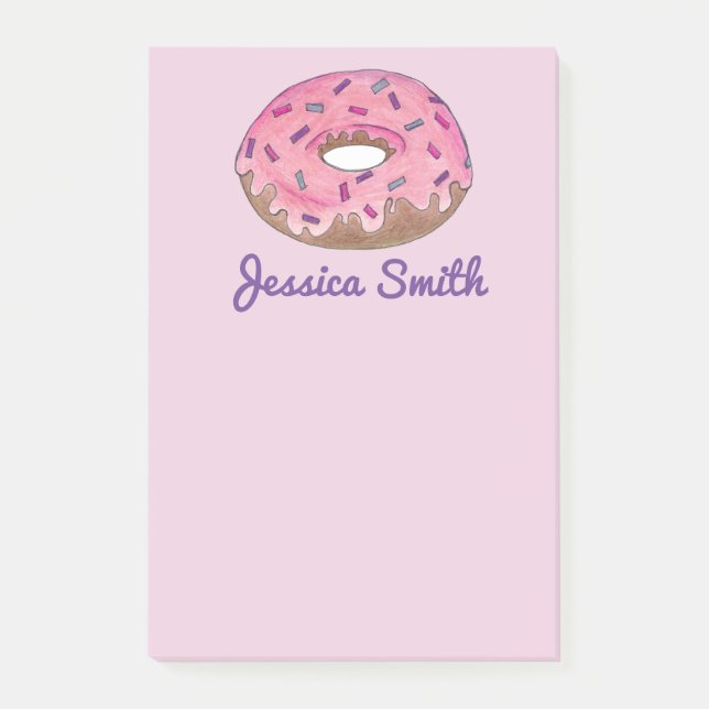 Post-it® Bouillie de noix de beigne rose personnalisée (Devant)