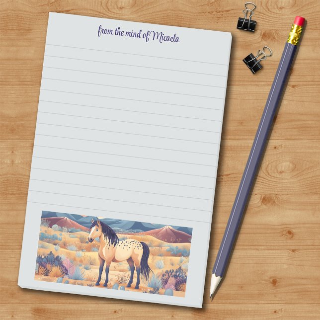 Post-it® Boukskin Horse Girl Desert Slogan personnalisé (Buckskin Horse Girl Desert Personalized Slogan Post-it Notes)