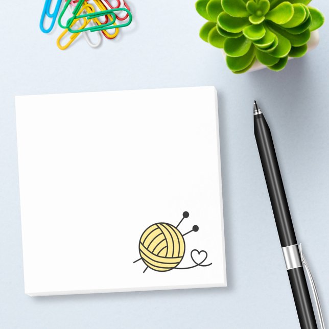 Post-it® Boule en Tricot - Couleur personnalisée (Créateur téléchargé)