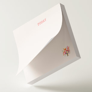 Post-it® Bouquet de fleurs rose clair simple personnalisé