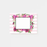 Bouquet de fleurs roses et coquelicots sur bandes