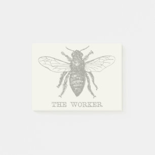 Post-it® Bourdon noir ouvrier abeille miel