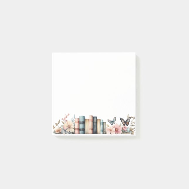 Post-it® Bouteilles à papillons floraux Aquarelle (Devant)