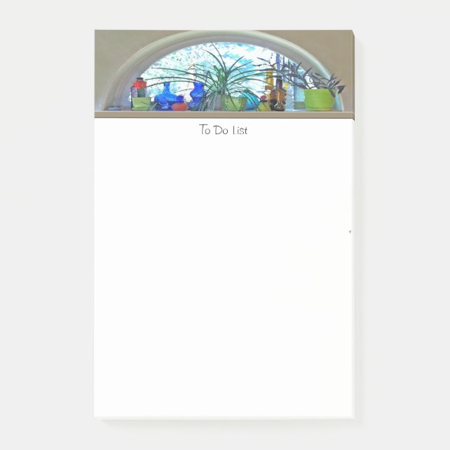 Post-it® Bouteilles De Verre Plantes Dans Le Modèle D'Aquar (Devant)