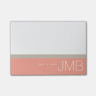 Post-it® Bracelet blanc et rose Juste une note Monogramme