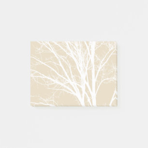 Post-it® Branches d'arbre blanc brun crème rustique