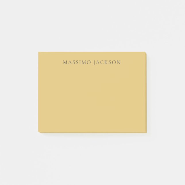 Post-it® Brass Yellow Minimalist Plain Modern Aesthetic (Devant)