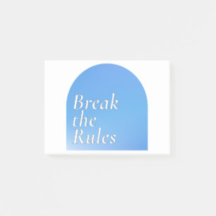 Post-it® Break the rules sticker, retro typography,