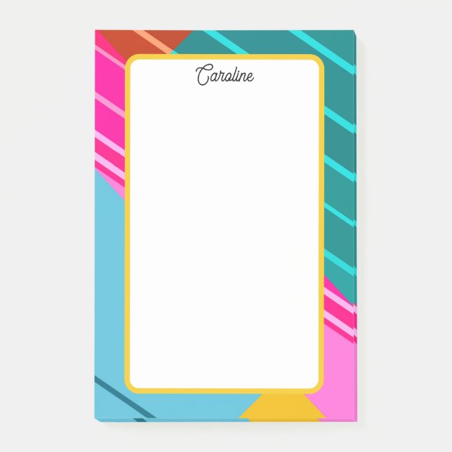 Post-it® Brightly Colored Geometric Graphic Design (Devant)