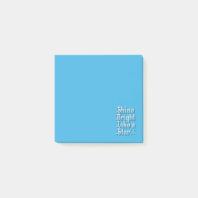 Post-it® Brillant Comme Une Star Post Il Notes / Bleu (Devant)