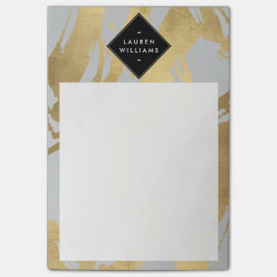 Post-it® Brochures Edgy Faux Gold sur Grey