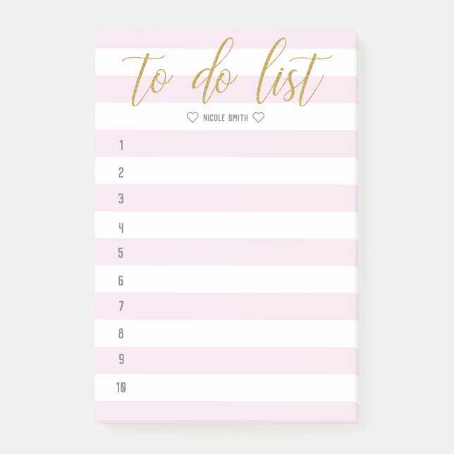 Post-it® Brosse fractionnée en lettres à faire (Devant)