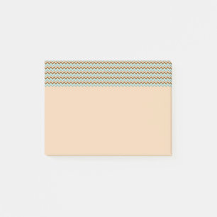Post-it® Brown et Turquoise Zigzag Chevron