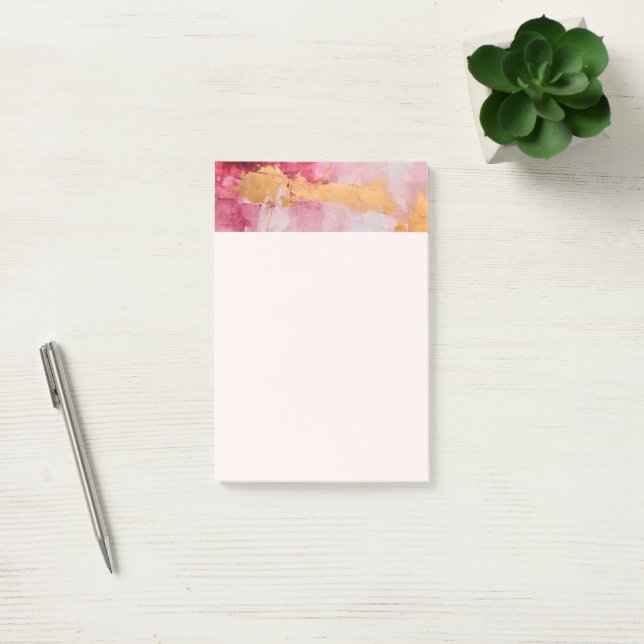 Post-it® Brush artistique touche or et rose (Bureau)