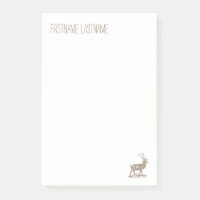 Buck Mule Deer Corner Letterpress Style