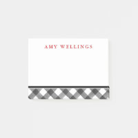 Buffalo Check Black & White Plaid Personnalisé