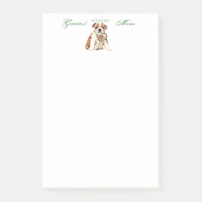 Post-it® Bulldog Heart Maman (Devant)