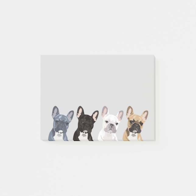 Post-it® Bulldogs français | adorable chien d'animaux de co (Devant)