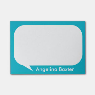 Post-it® Bulle bleue et blanche d'aqua de personnaliser