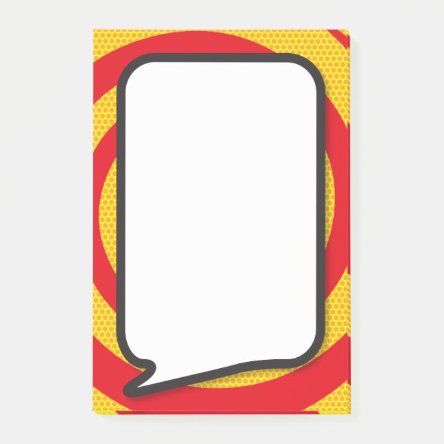 Post-it® Bulle de bande dessinée comique moderne (Devant)