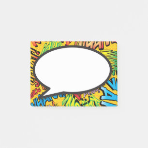 Post-it® Bulle de bande dessinée de discours amusant modern