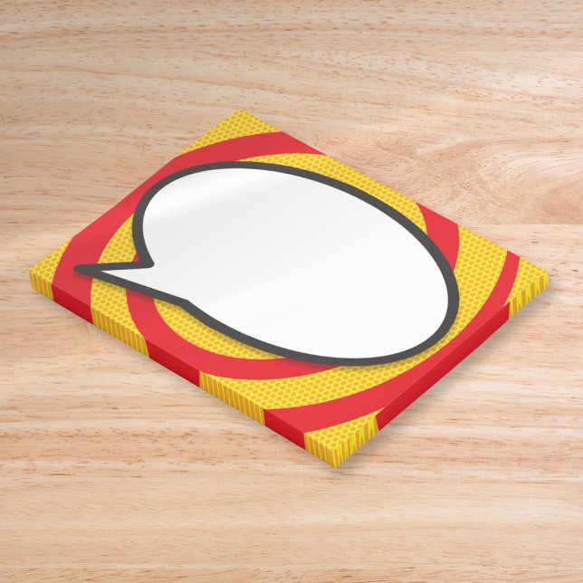 Post-it® Bulle de dialogue moderne drôle de bande dessinée (Modern Speech Bubble Funny Comic Book Post-it Notes)