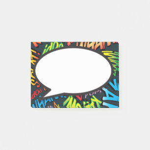 Post-it® Bulle de texte de bande dessinée moderne amusante